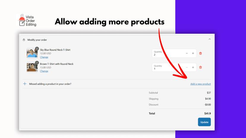 Edit Order - Add Product