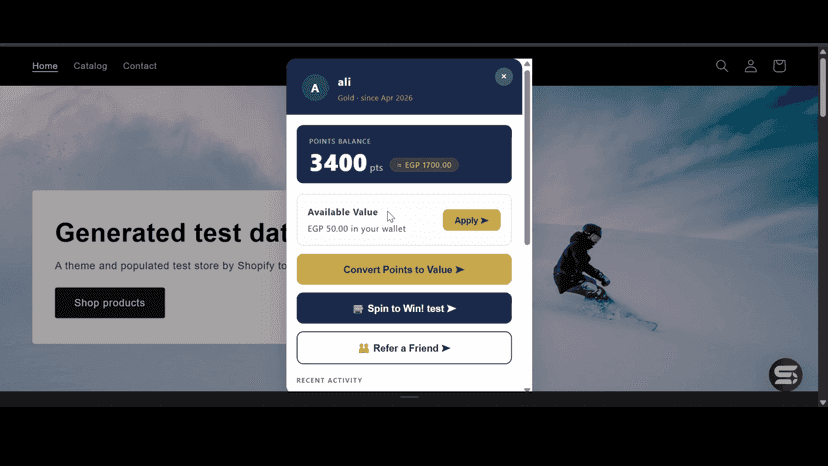 Store Front Widget