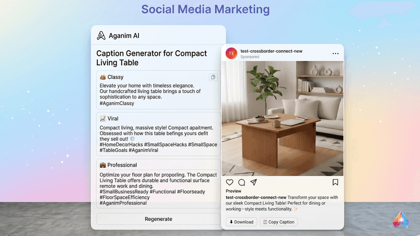 Marketing : Generate marketing content to increase enagagement