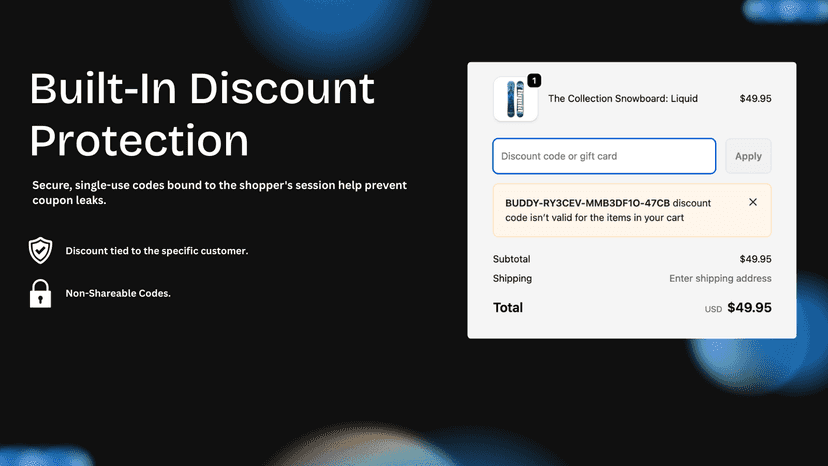 built-in discount protection