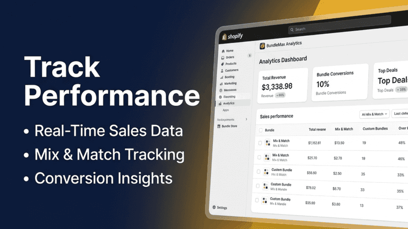 Analytics dashboard tracking the sales performance of your mix-a
