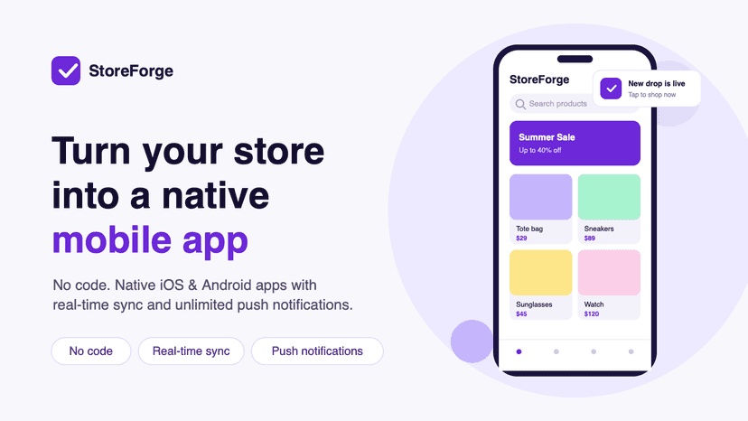 StoreForge Mobile App Builder