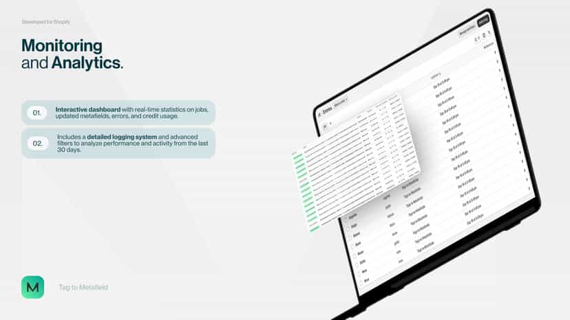 T2M: Tag to metafields - monitoring and analytics
