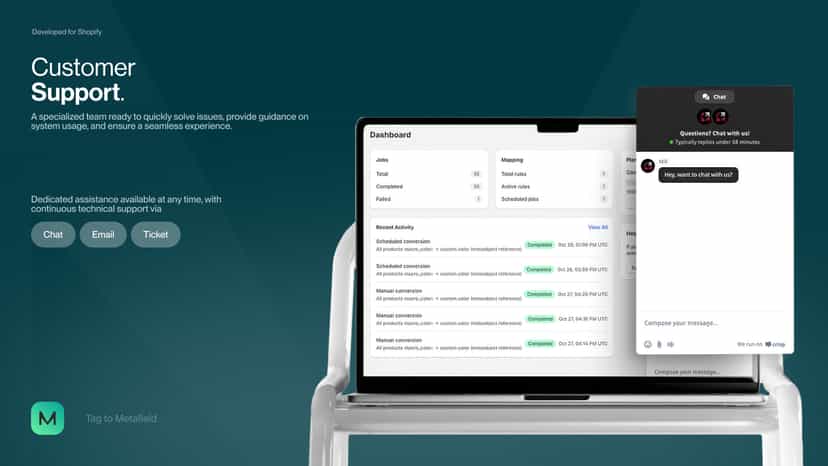 T2M: Tag to metafields - Customer support