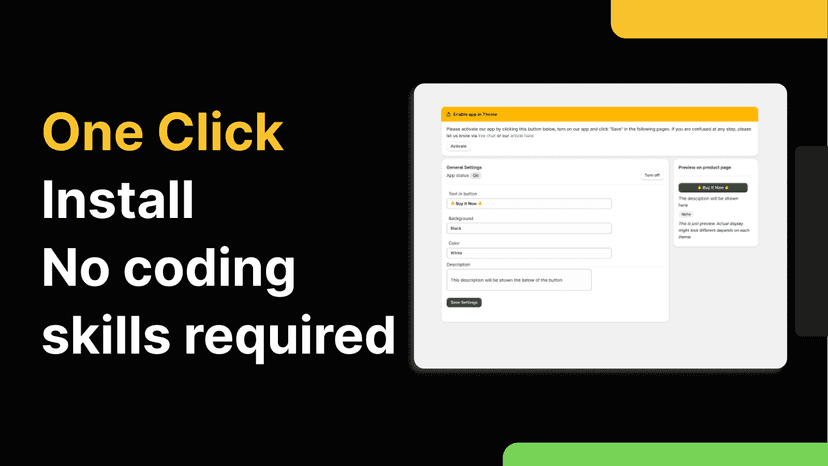 One Click Install - No coding skills required