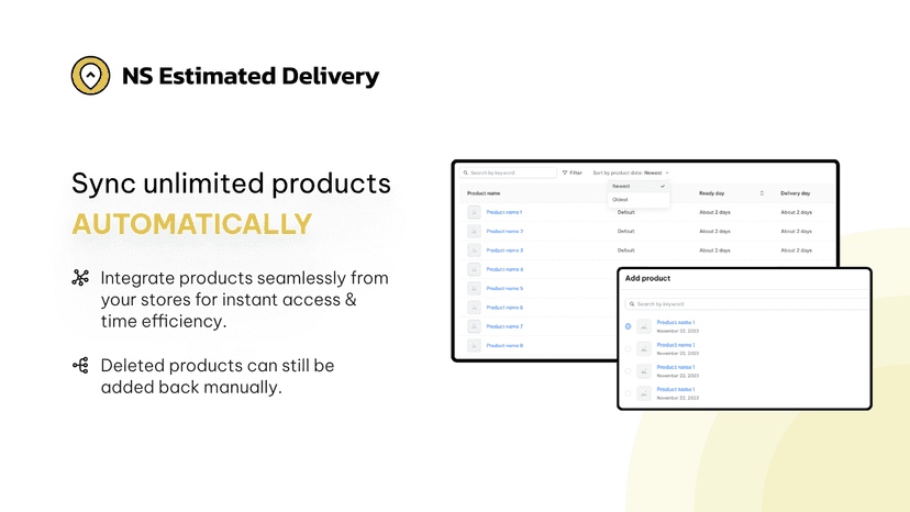 Sync unlimited products automatically