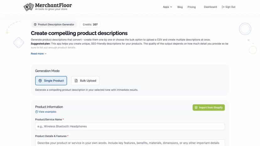Generate product descriptions