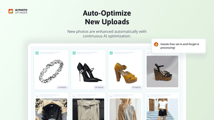 New photos are enhanced automatically with AI optimization.