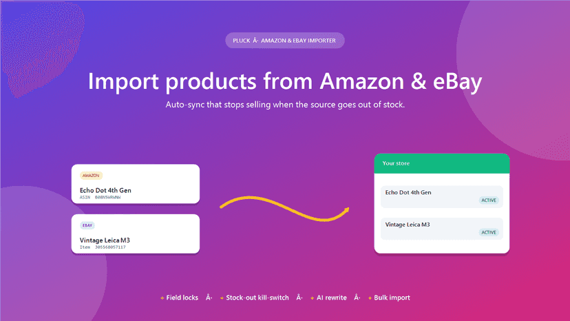 import Amazon and eBay products into your store