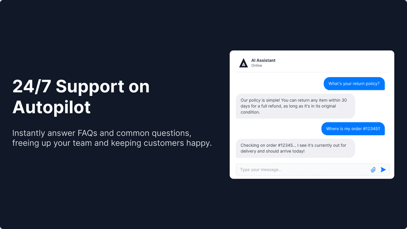 Offer 24x7 support to customers with AI Chatbot