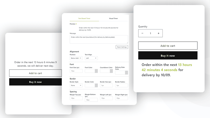 Text base Delivery timer