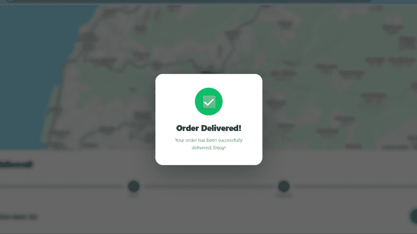 Tracking order , Driver delivered the order