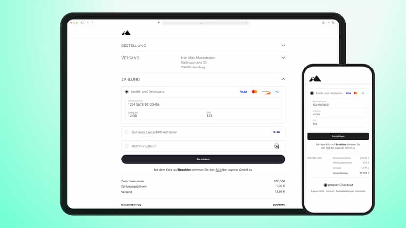 Payment method Verifone credit card