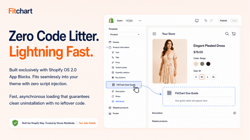 Built for Shopify theme app extension app block zero code layout