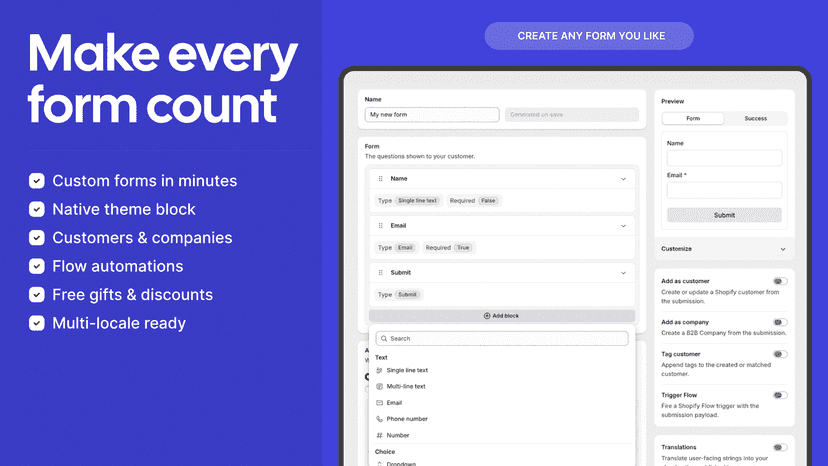 custom forms