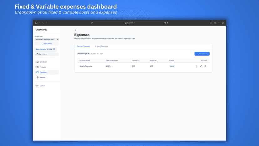 Track all fixed and variable expenses