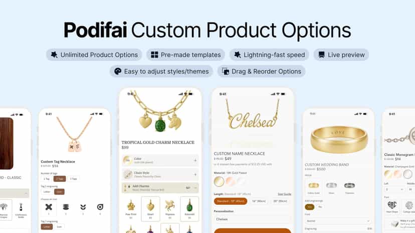 Podifai Custom Product Options - Easy variant builder