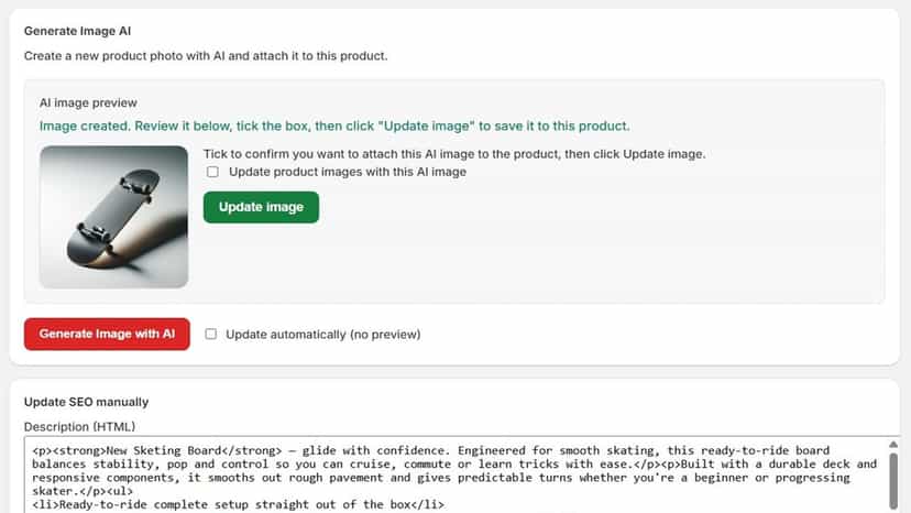 AI Image GenerationCreate optimized product images with AI