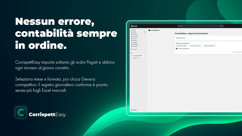 CorrispettEasy screenshot app