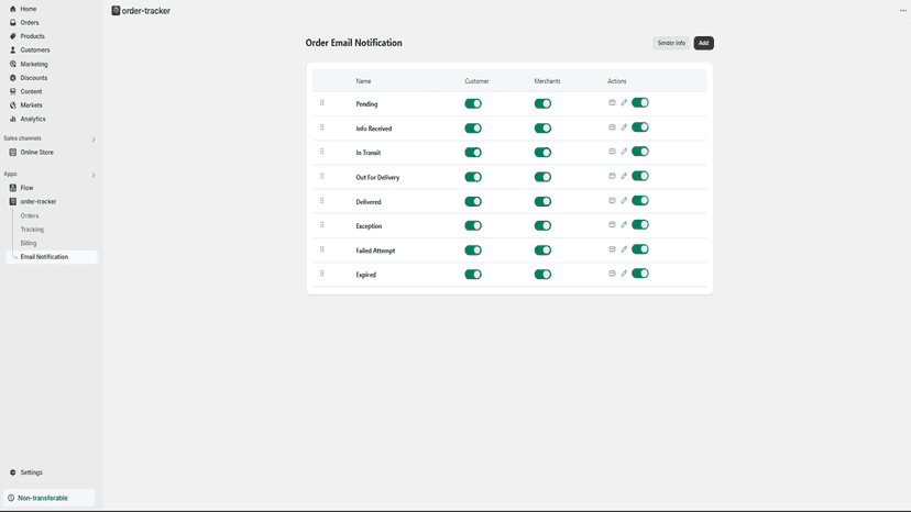 order status management