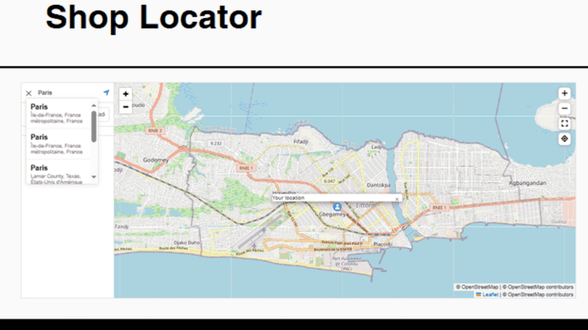 Smart Location Search_ Customers can search by city, zip code, o