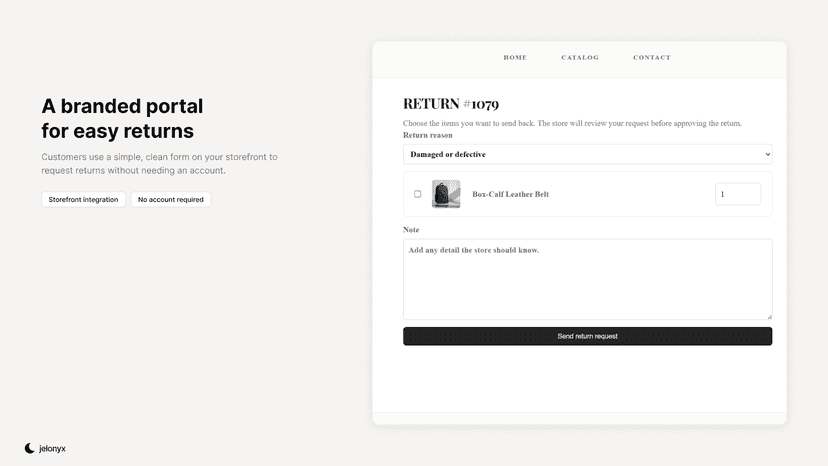 Storefront returns portal