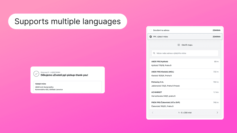 Supports multiple languages