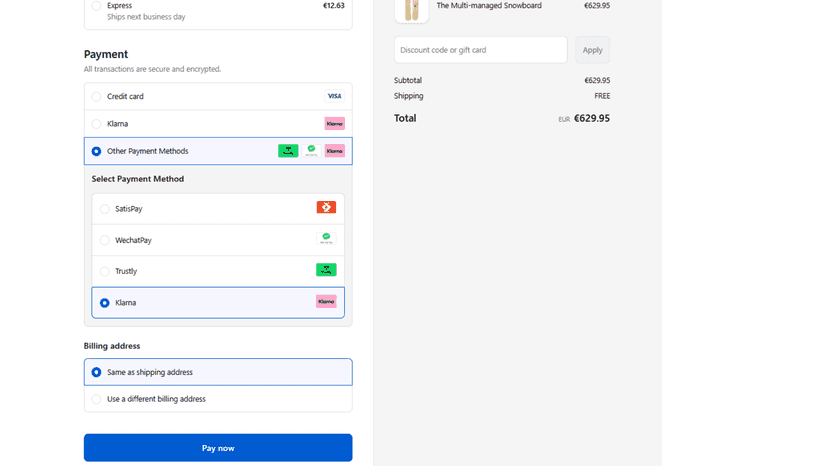 Checkout Experience