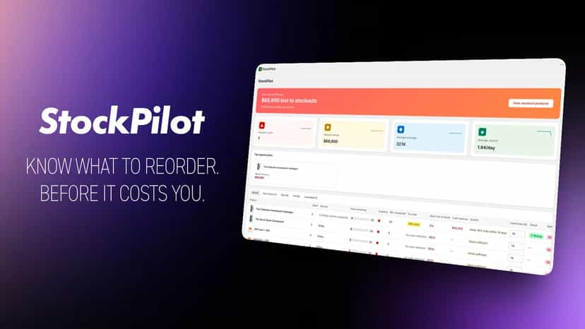 StockPilot inventory forecasting dashboard overview