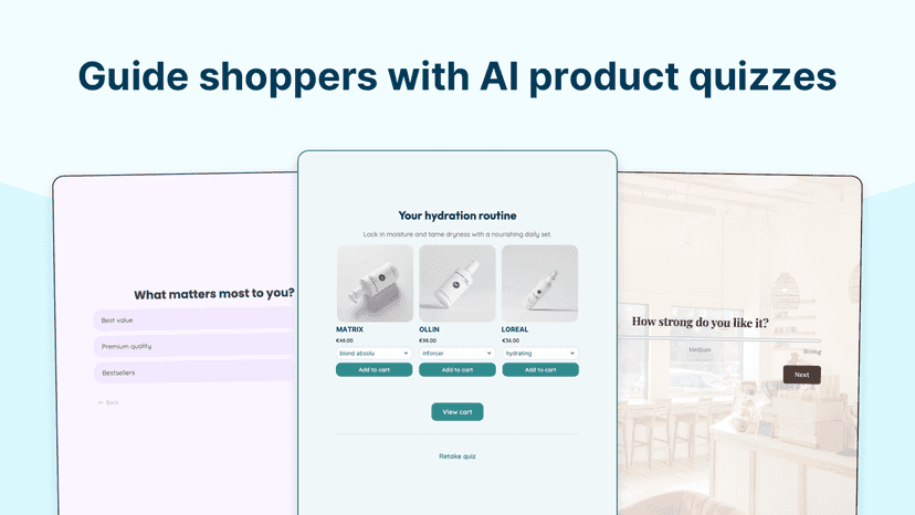 Guide shoppers with AI product quizzes