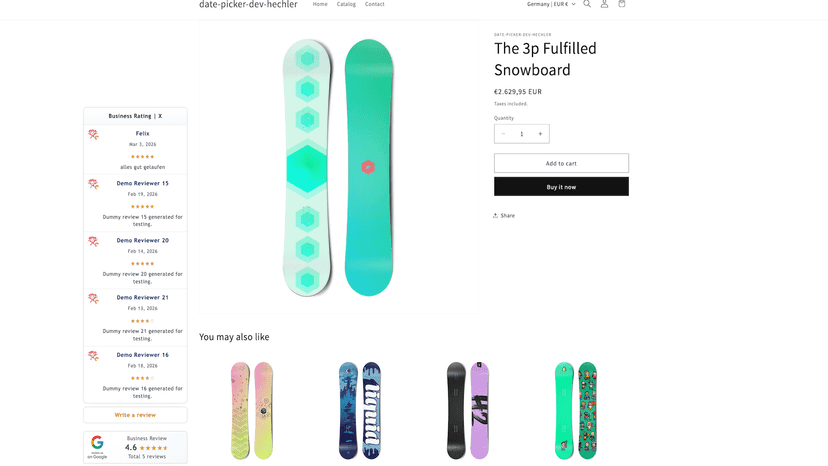 Widged Product view
