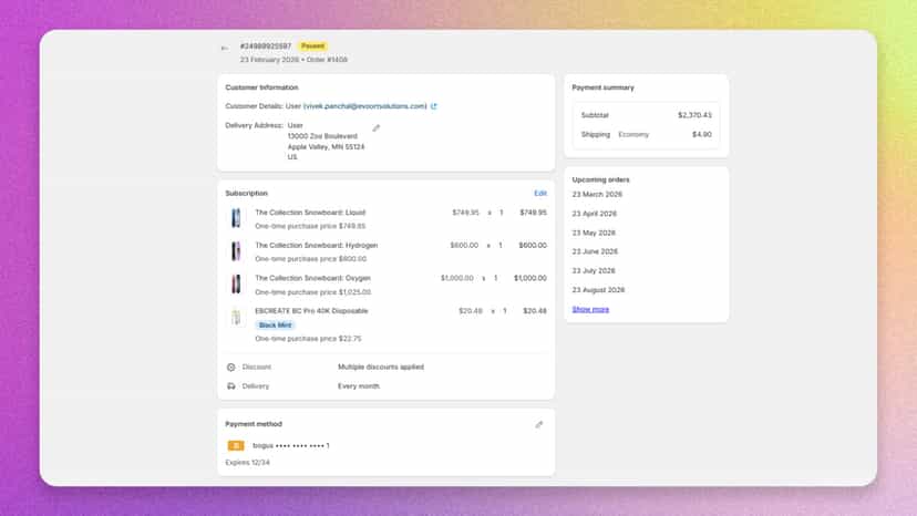 Manage Subscription