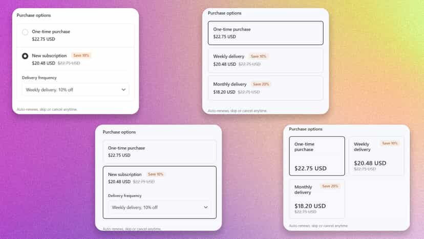Subscription Widgets