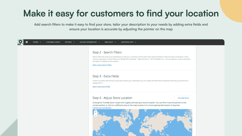 Make it easy for your customers to find your location