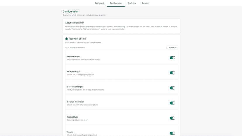 Configure your tool to only capture relevant data points