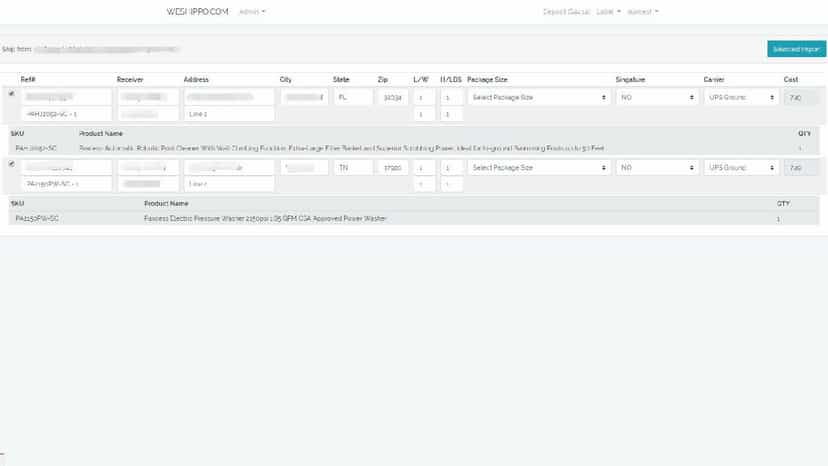 can choose available store order to ship with various carriers