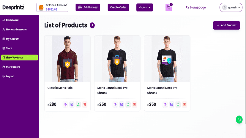 Deeprintz-Product-Listing