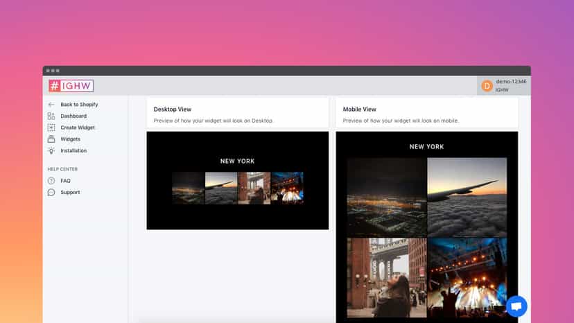 Use our preview tool to customize your widget.