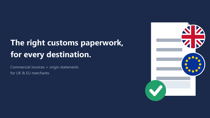 The right customs paperwork for every destination.