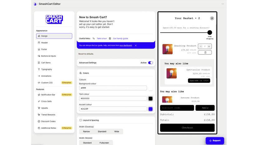 Cart design editor