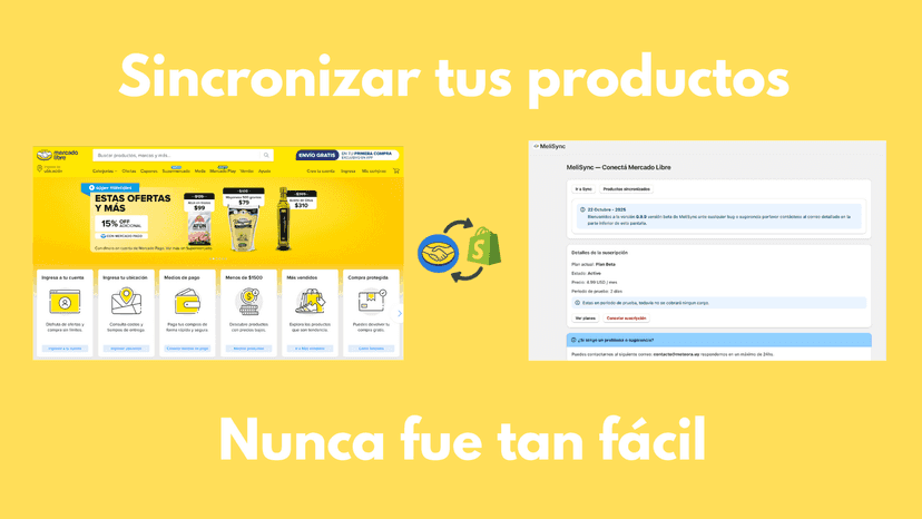 Sincronizar tus productos nunca fue tan fácil, prueba MeliSync.