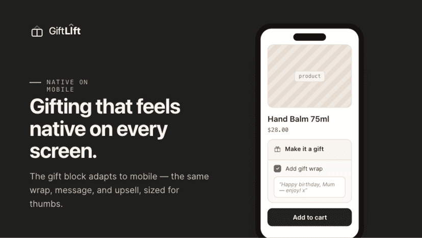 Gifting that feels native — on every screen.
