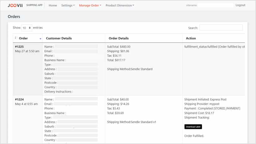 app order listing