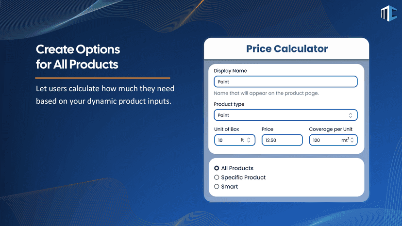 Create New Options for All Products