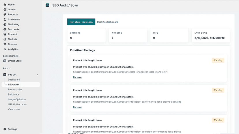 Audit Dashboard