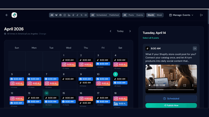 Allow AI to schedule and publish posts or do so manually