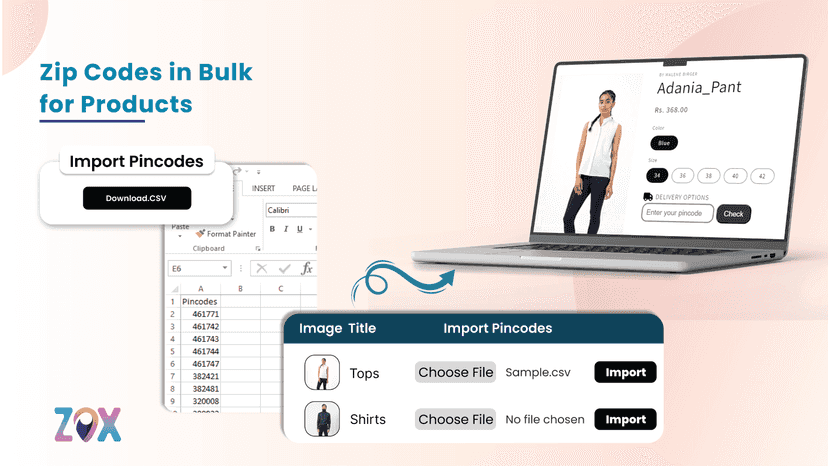 Import zipcode in bulk for products