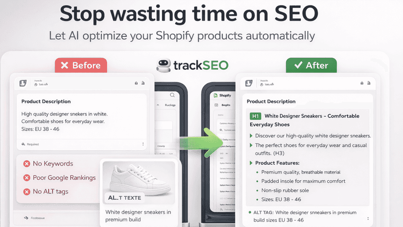 AI Shopify SEO tool optimizing product descriptions