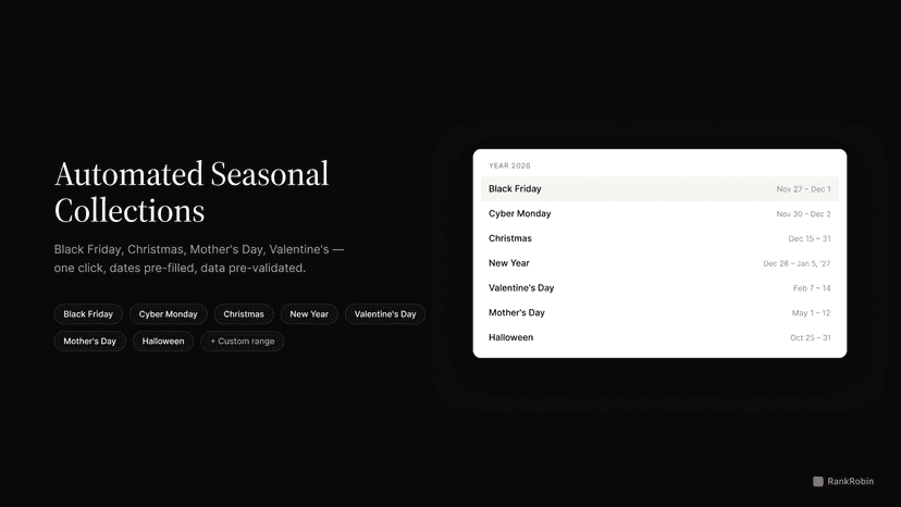 Automated Seasonal Collections