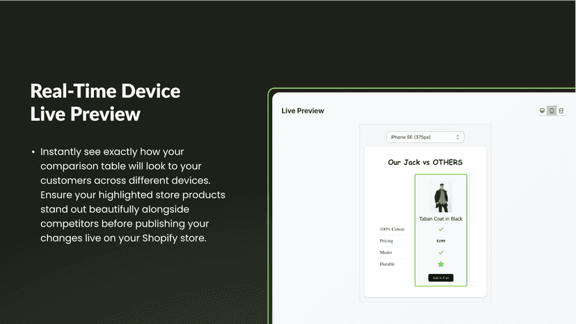 Real-Time Mobile Live Preview